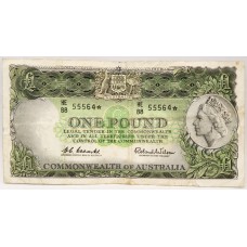 AUSTRALIA 1961 . ONE POUND BANKNOTE . COOMBS/WILSON . STAR NOTE